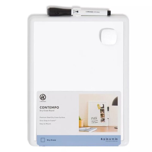 TARGET (SET OF 2) U BRANDS CONTEMPO WHITE MAGNETIC DRY ERASE BOARDS - Picture 5 of 10